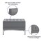 Flash Furniture Hercules Imagination Series Gray Leathersoft Ottoman ZB-IMAG-OTTOMAN-GY-GG - alternate 5